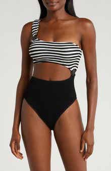 CLEONIE Cutout One-Shoulder One-Piece Swimsuit