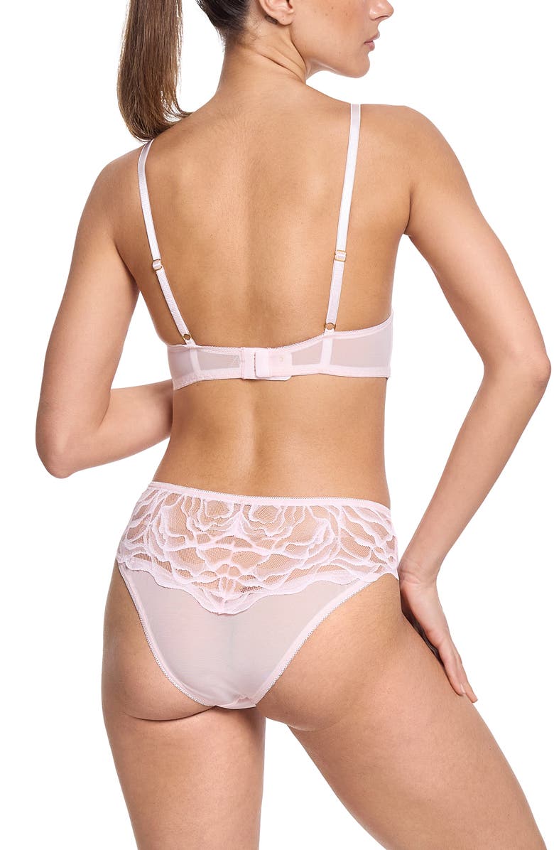 Hanky Panky Strappy Lace & Mesh Underwire Bra, Alternate, color, Vie En Rose Pink