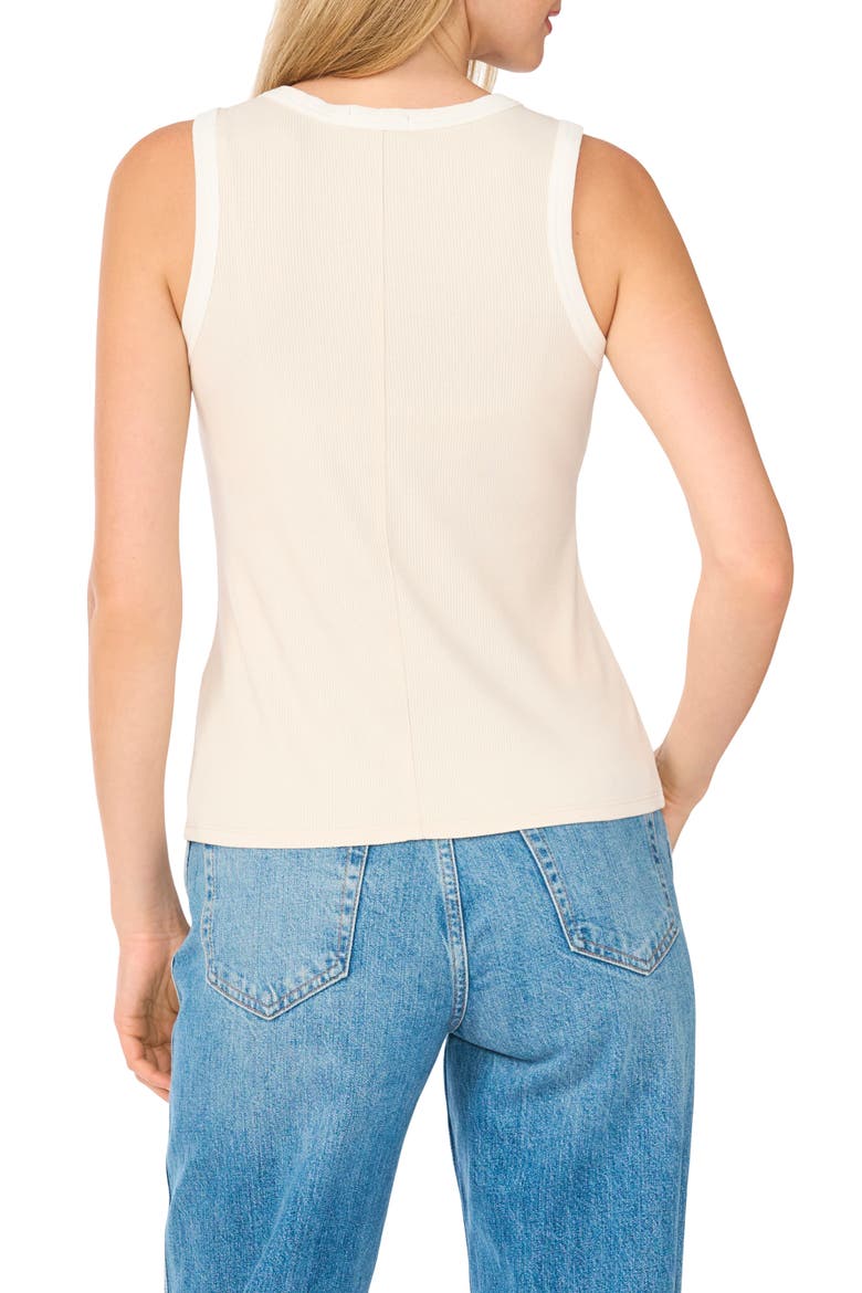 Contrast Trim Ribbed Tank, Alternate, color, MALTED