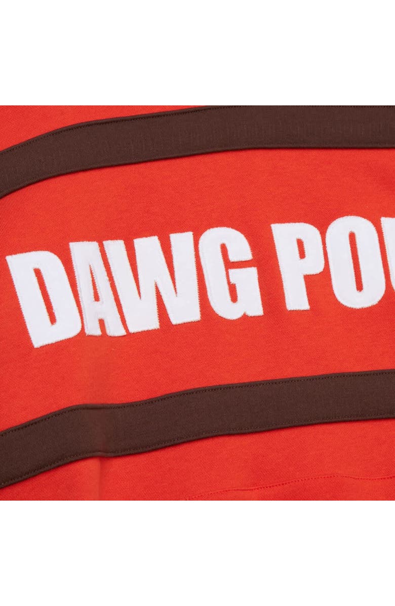 Mitchell & Ness Men's Orange Cleveland Browns Vintage Logo Head Coach Fleece Pullover Hoodie, Alternate, color, Orange