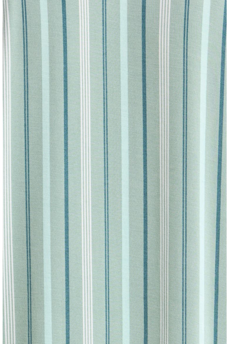 Moonlight Eco Short Pajamas, Alternate, color, TEAL VARIGATED STRIPE