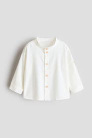 H&M Linen-blend Grandad Shirt