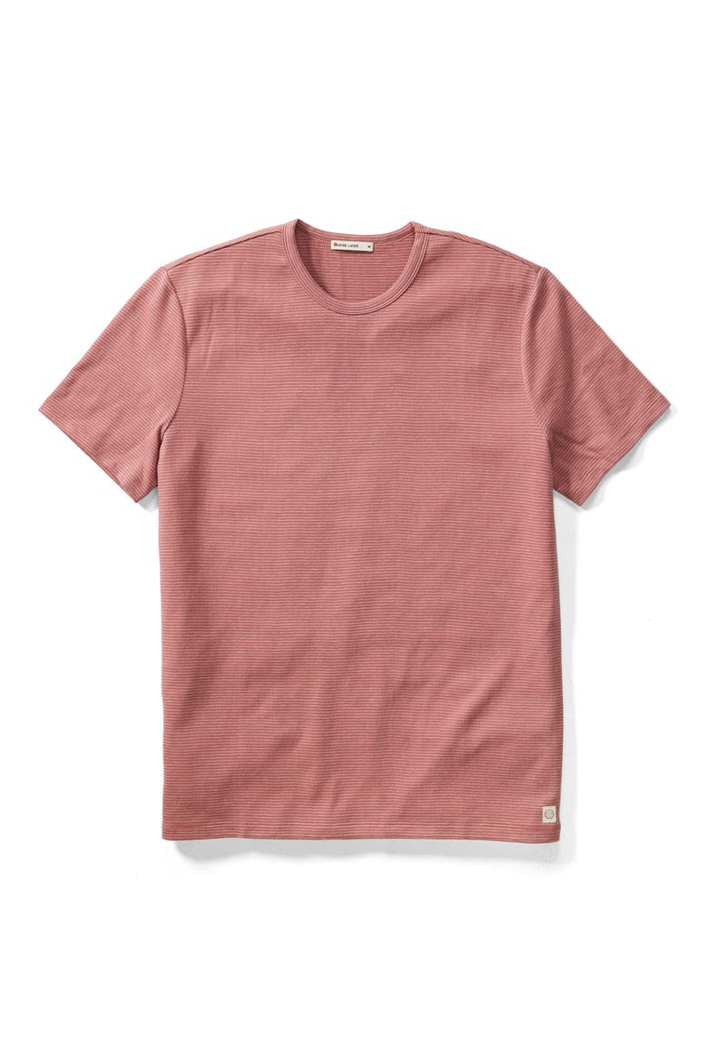 Signature Jacquard Crewneck T-Shirt, Alternate, color, WITHERED ROSE