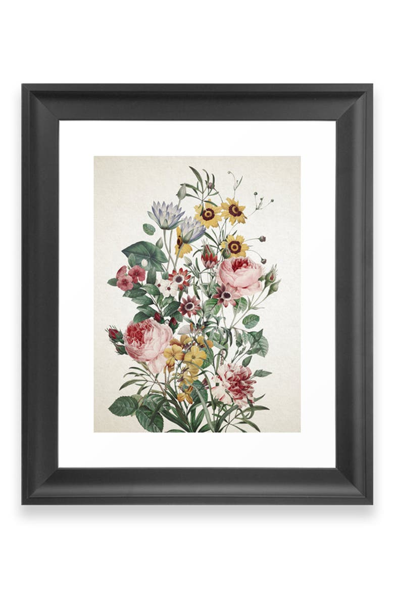 Burcu Korkmazyurek Romantic Garden Framed Wall Art, Main, color, BLACK FRAME