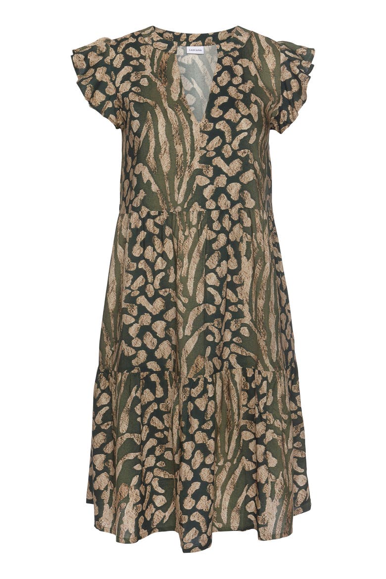 Animal Print Tiered Dress, Alternate, color, Animal Print