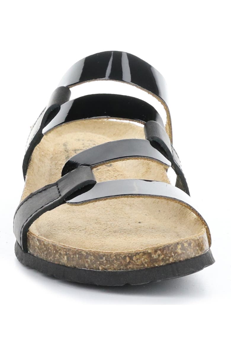 Bos. & Co. Luzzie Wedge Slide Sandal, Alternate, color, Black Gaucho/Patent