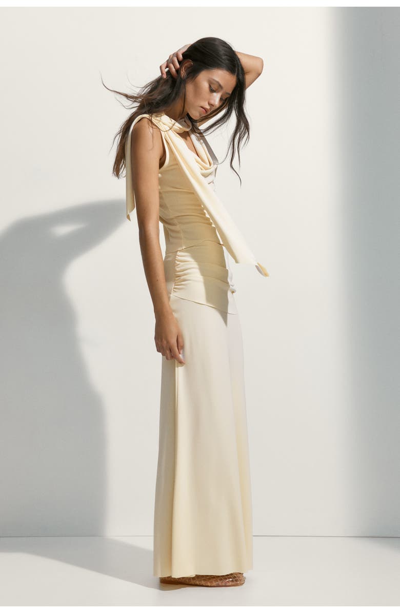 H&M Draped maxi skirt, Main, color, Light Yellow