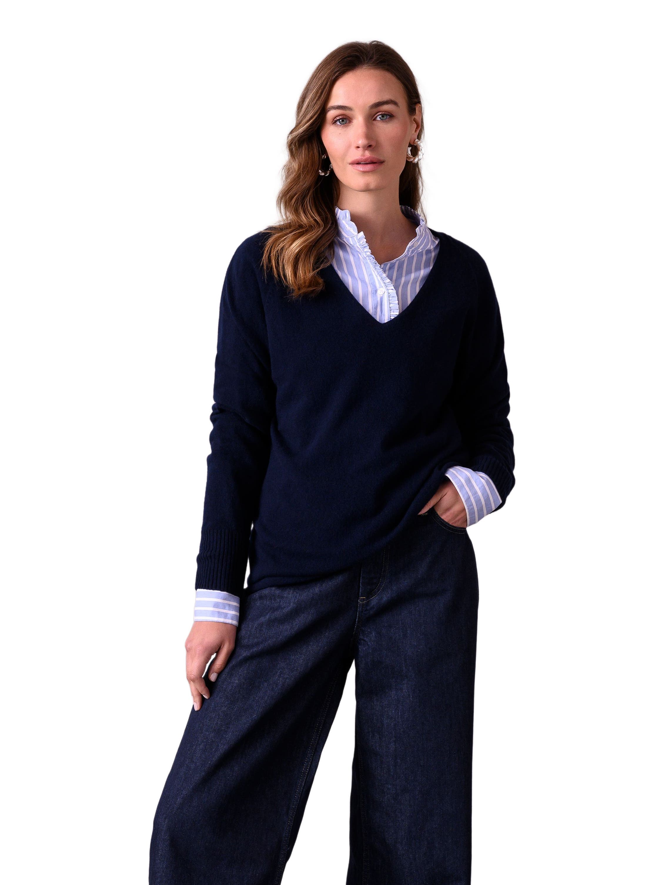 Geelong Wool Slouch V-Neck Sweater - image 5