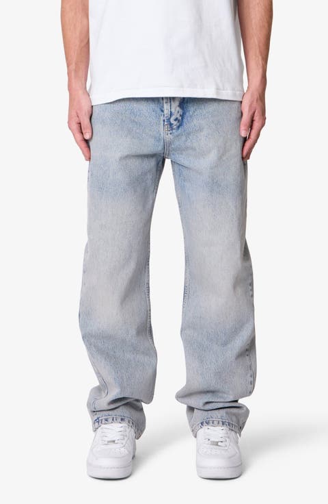 Baggy Denim Jeans (Light Sand Washed Blue)