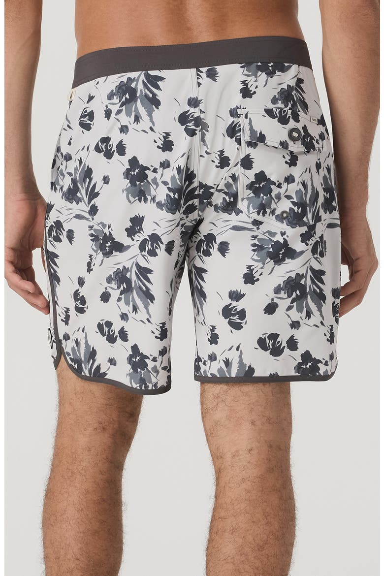 Cruise Hybrid Board Shorts, Alternate, color, FROST GREY FLEUR