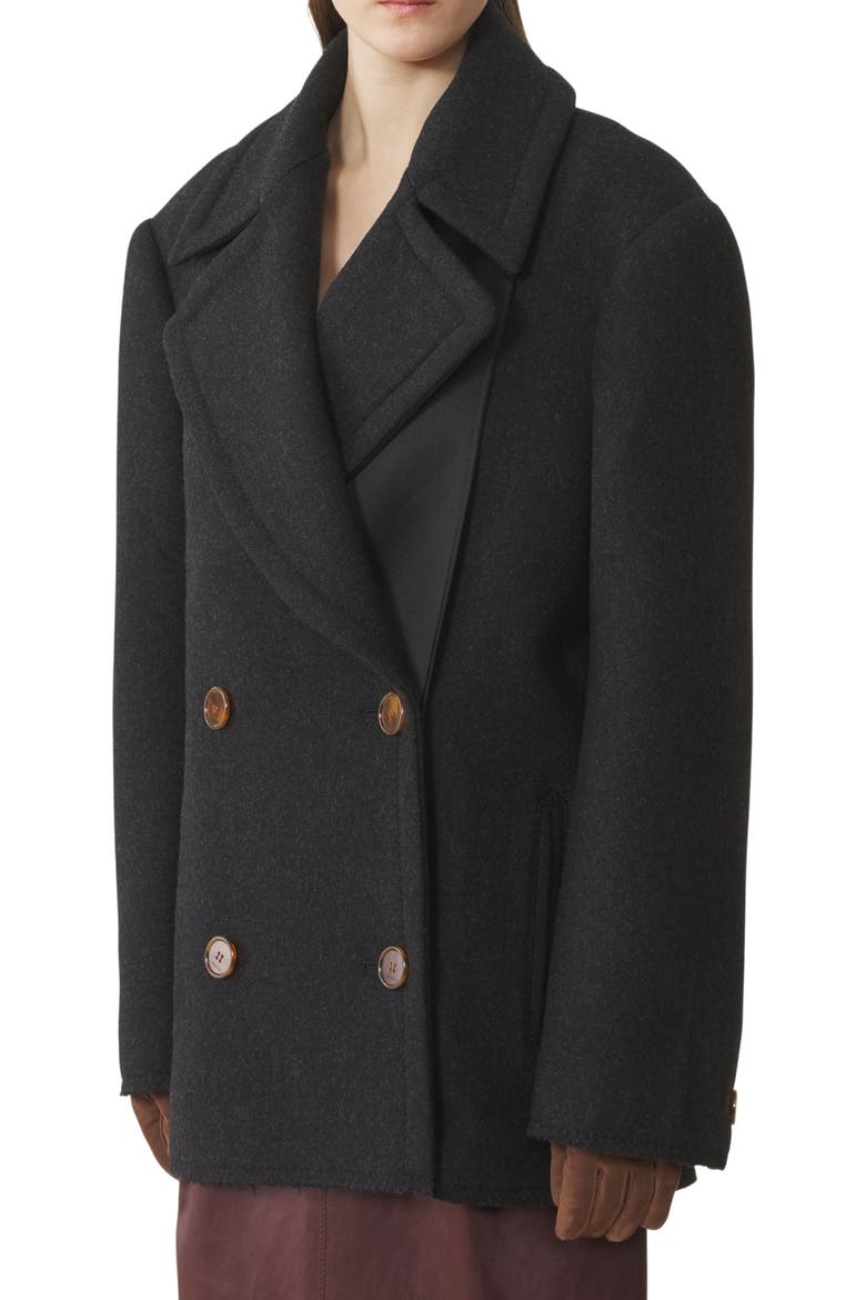 Wool Peacoat, Alternate, color, Anthracite