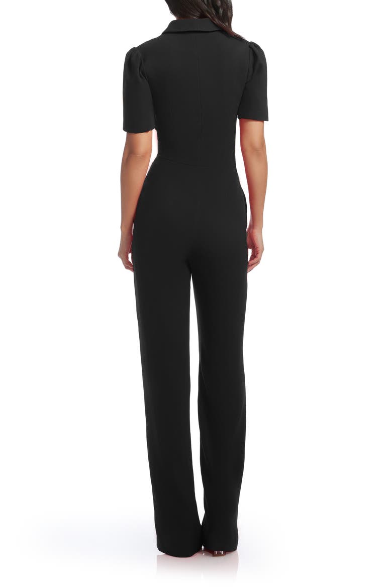 Gloria Front Zip Jumpsuit, Alternate, color, BLACK