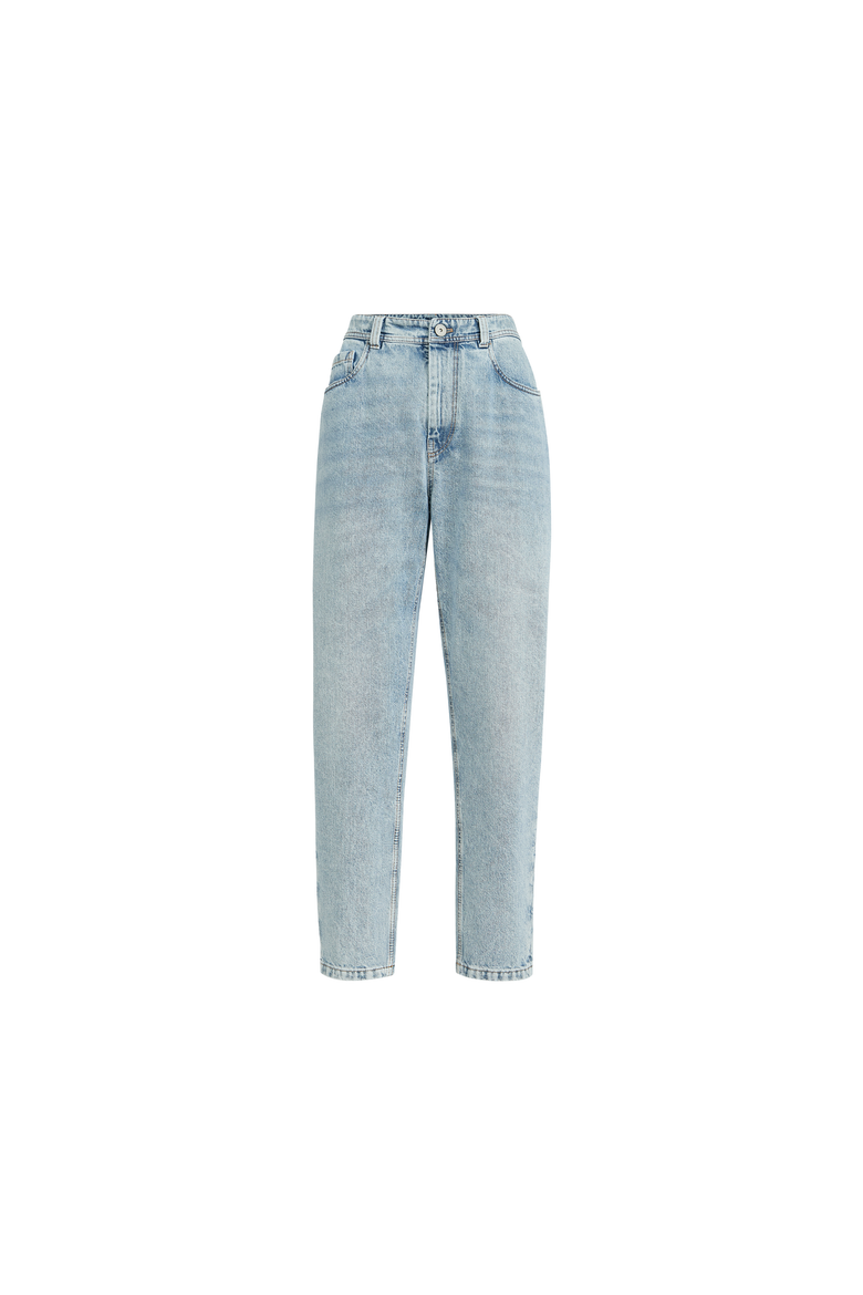 Authentic denim baggy tapered trousers, Alternate, color, Light Denim