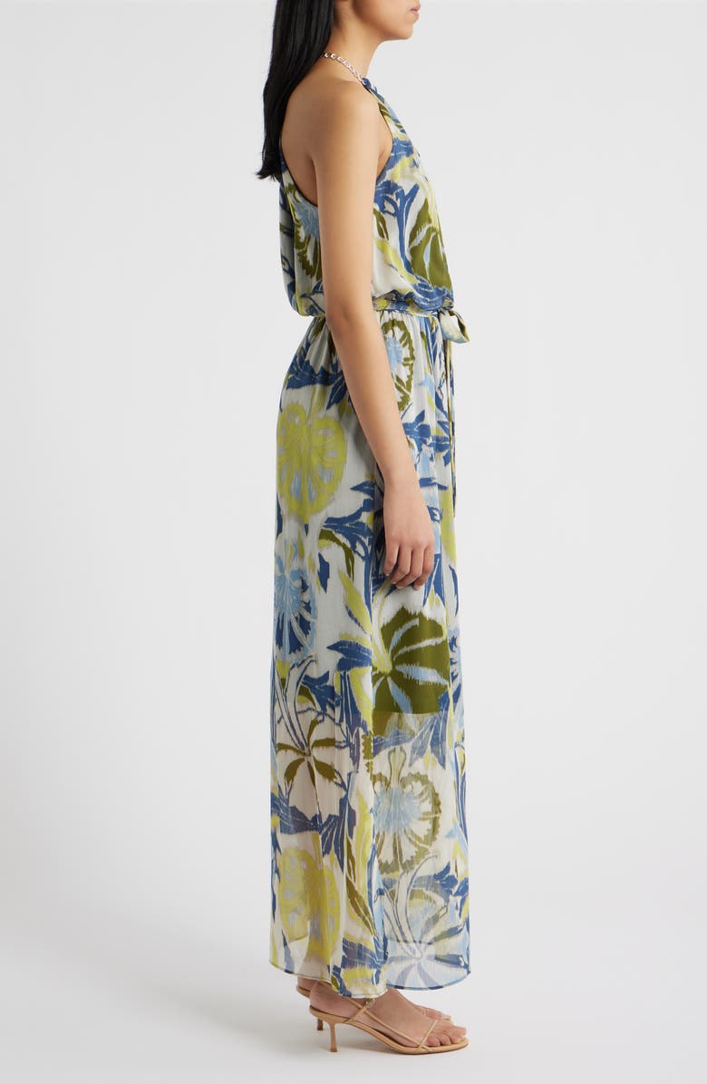 CeCe Floral Chain Neck Maxi Dress, Alternate, color, Cream Multi