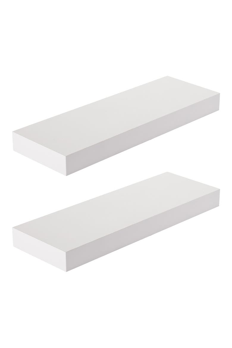 Floating Shelves - Set of 2, Main, color, WHITE
