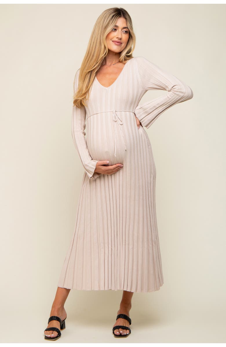 PinkBlush Ribbed Knit Maxi Dress, Main, color, Taupe