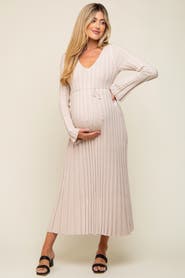 PinkBlush Ribbed Knit Maxi Dress