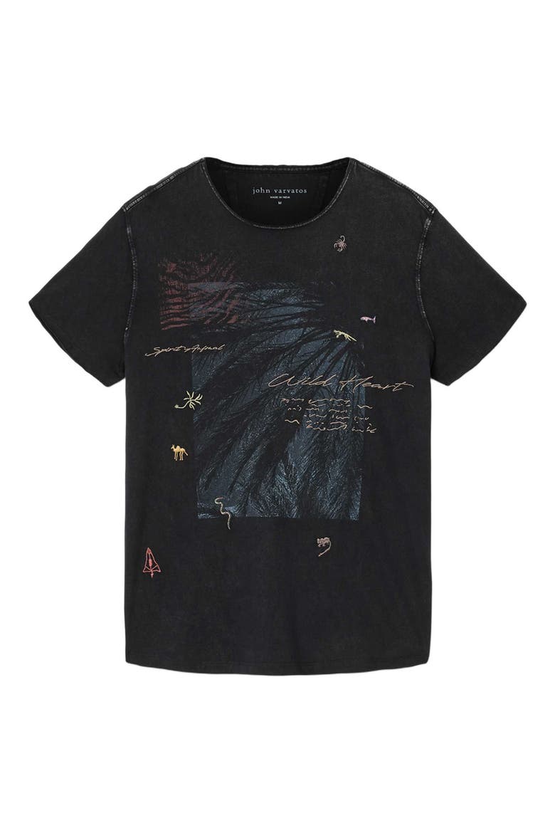 Wild Heart Raw Edge Graphic T-Shirt, Alternate, color, BLACK