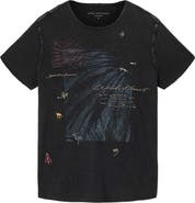 John Varvatos Wild Heart Raw Edge Graphic T-Shirt