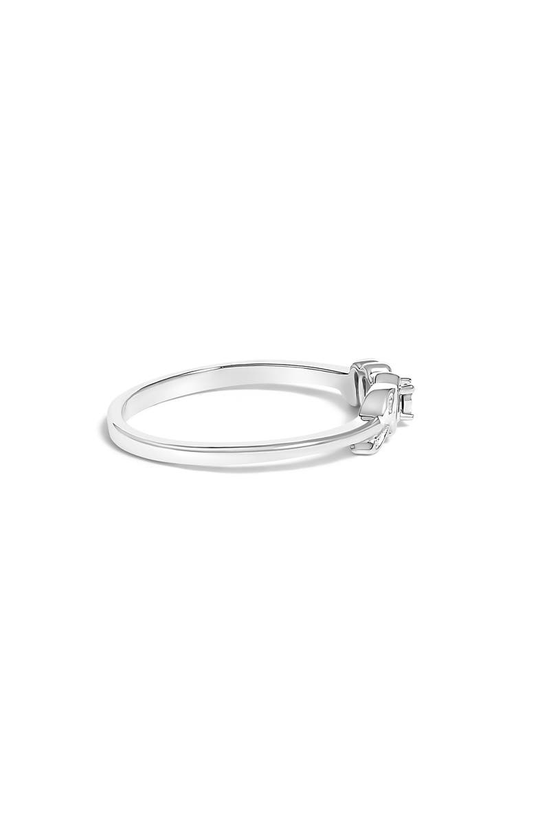 Haus of Brilliance Silver Diamond Accent "MOM" Ring, Alternate, color, White