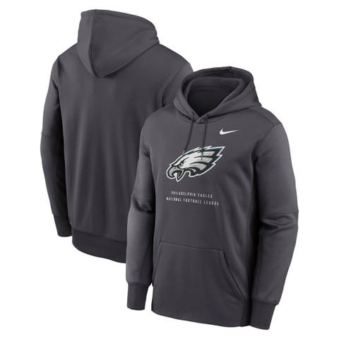 Men's Nike Charcoal Philadelphia Eagles Toss Sweep Therma-FIT Hoodie