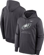 Nike Men's Nike Charcoal Philadelphia Eagles Toss Sweep Therma-FIT Hoodie