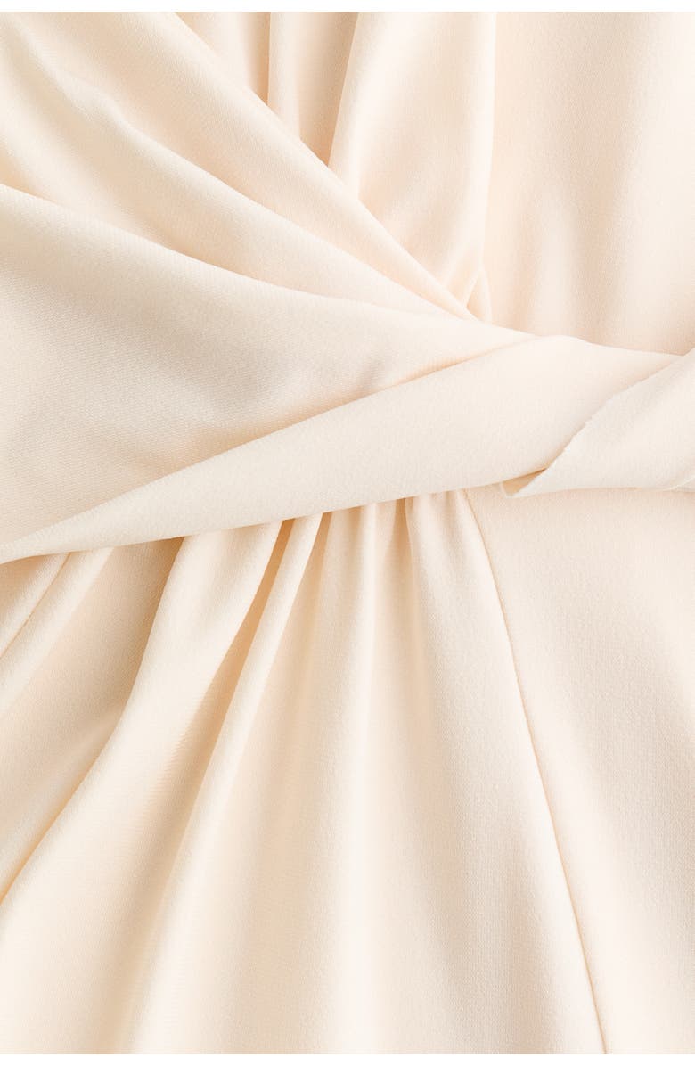 H&M Asymmetric Twist-detail Dress, Alternate, color, Light Beige