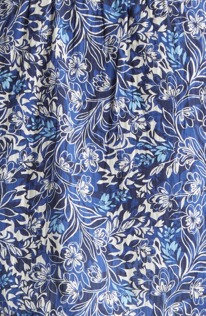 Ramy Brook Farah Floral Crop Pullover, Alternate, color, Navy Floral