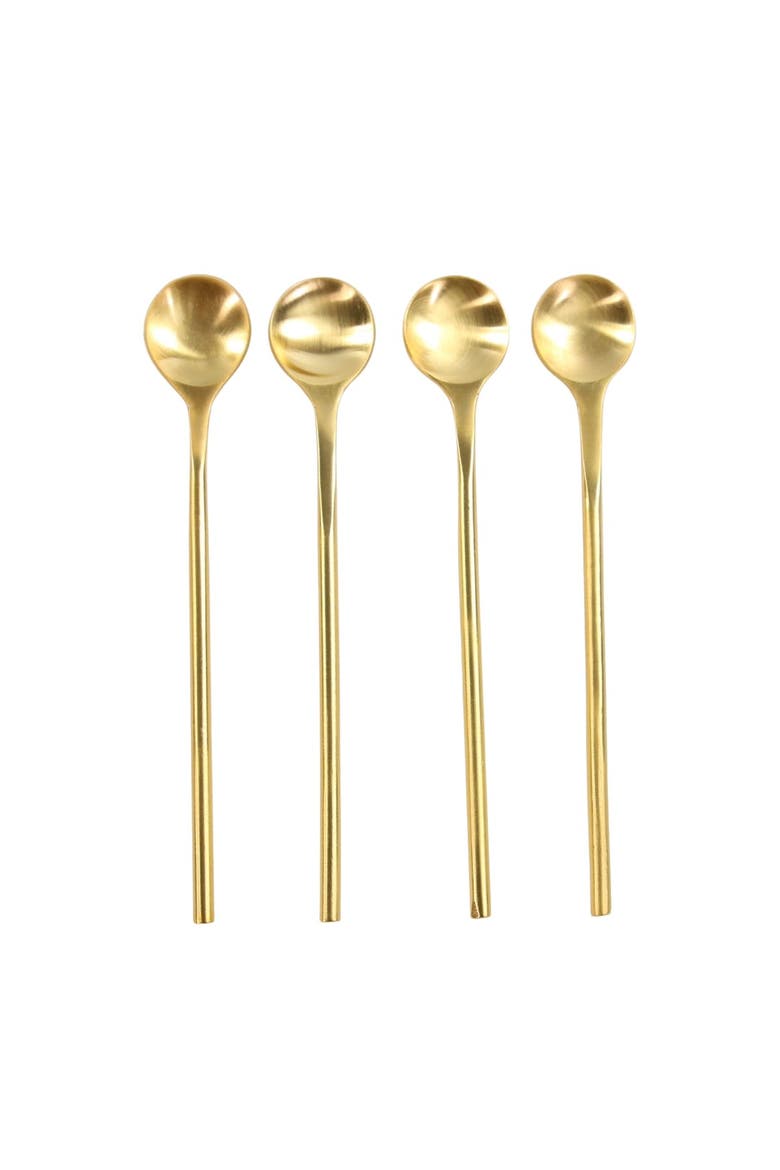 Luxe Thin Spoons - Set of 4, Main, color, Gold