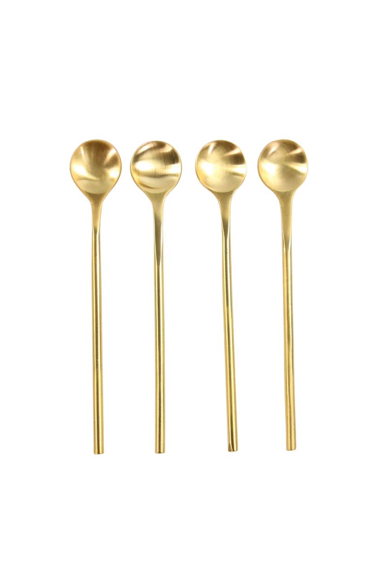 Be Home Luxe Thin Spoons - Set of 4, Main, color, Gold