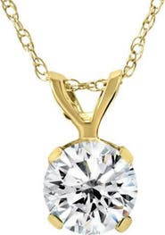 Bliss Diamond 1/5Ct Lab Grown Solitaire Diamond Pendant 14k Gold Necklace
