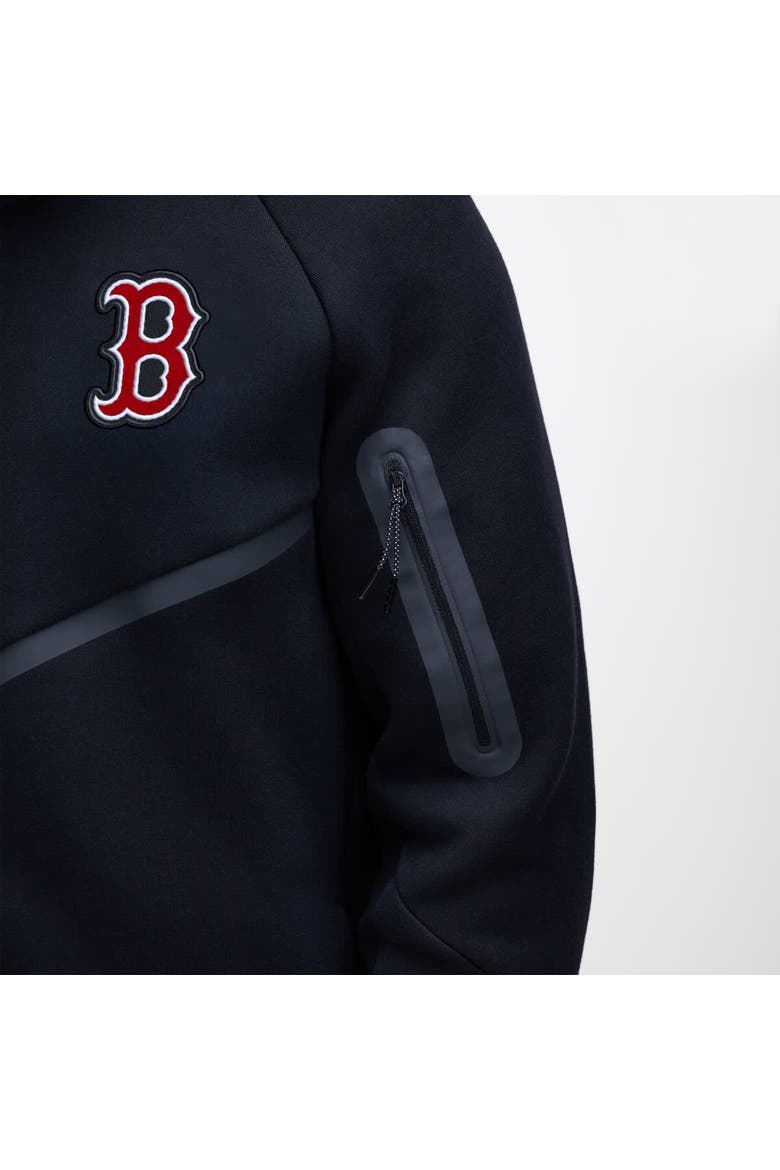 Men's Nike Black Boston Red Sox Tech Fleece Raglan Full-Zip Windrunner Hoodie, Alternate, color, Black