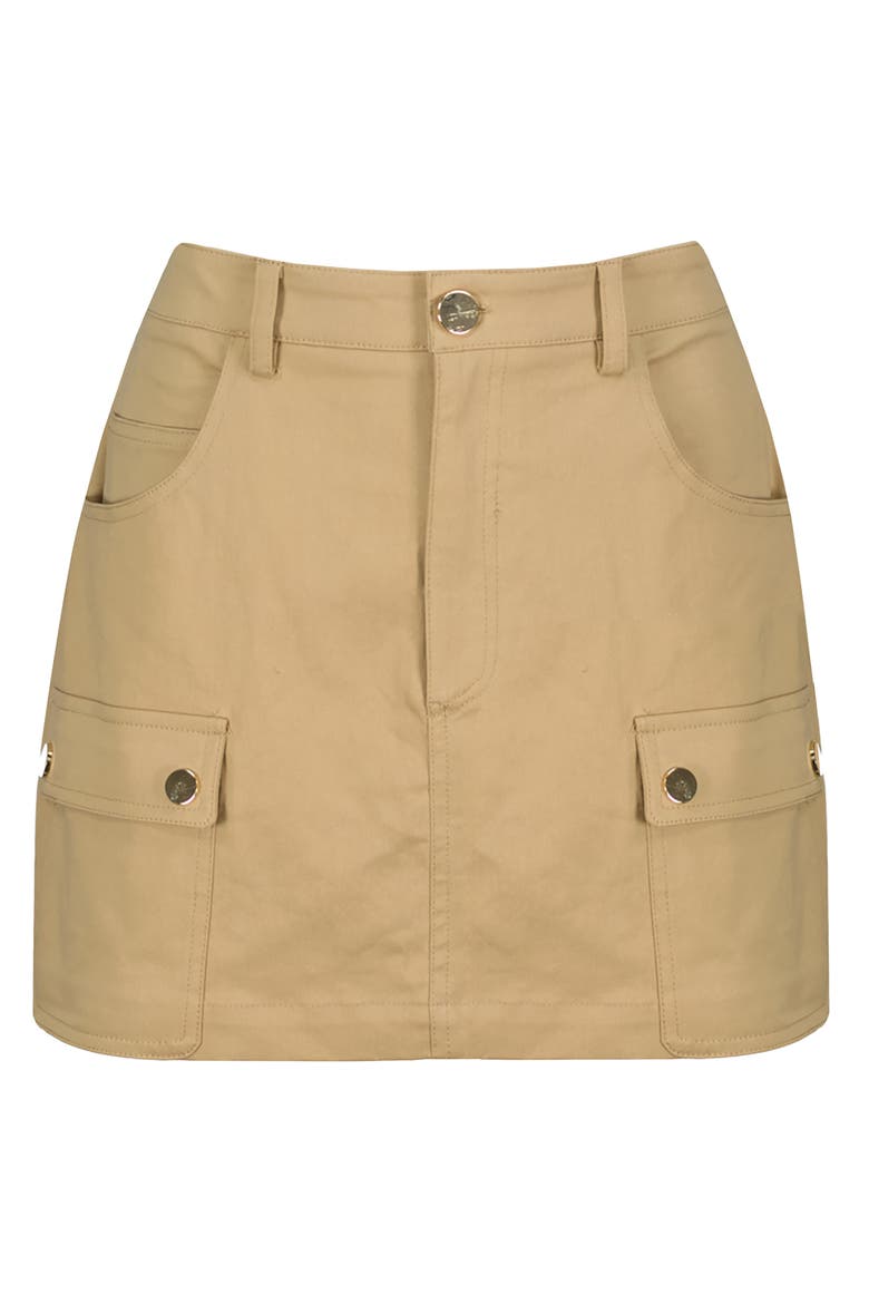 Jessie Cargo Mini Skirt, Alternate, color, Natural