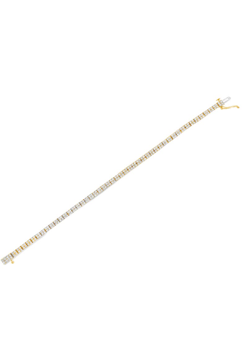 14K Yellow Gold Plated Silver 3.0 Cttw Diamond Link Bracelet, Alternate, color, Yellow