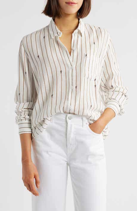 Charli Linen Blend Button-Up Shirt