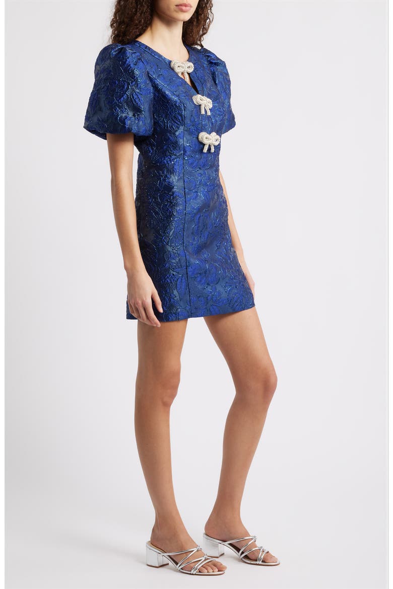 Amelie Jacquard Minidress, Alternate, color, LOW TIDE NAVY NIGHTSHADE