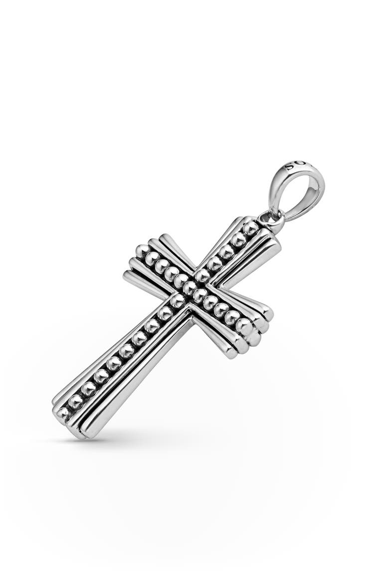 Men's Anthem Cross Amulet, Alternate, color, SILVER