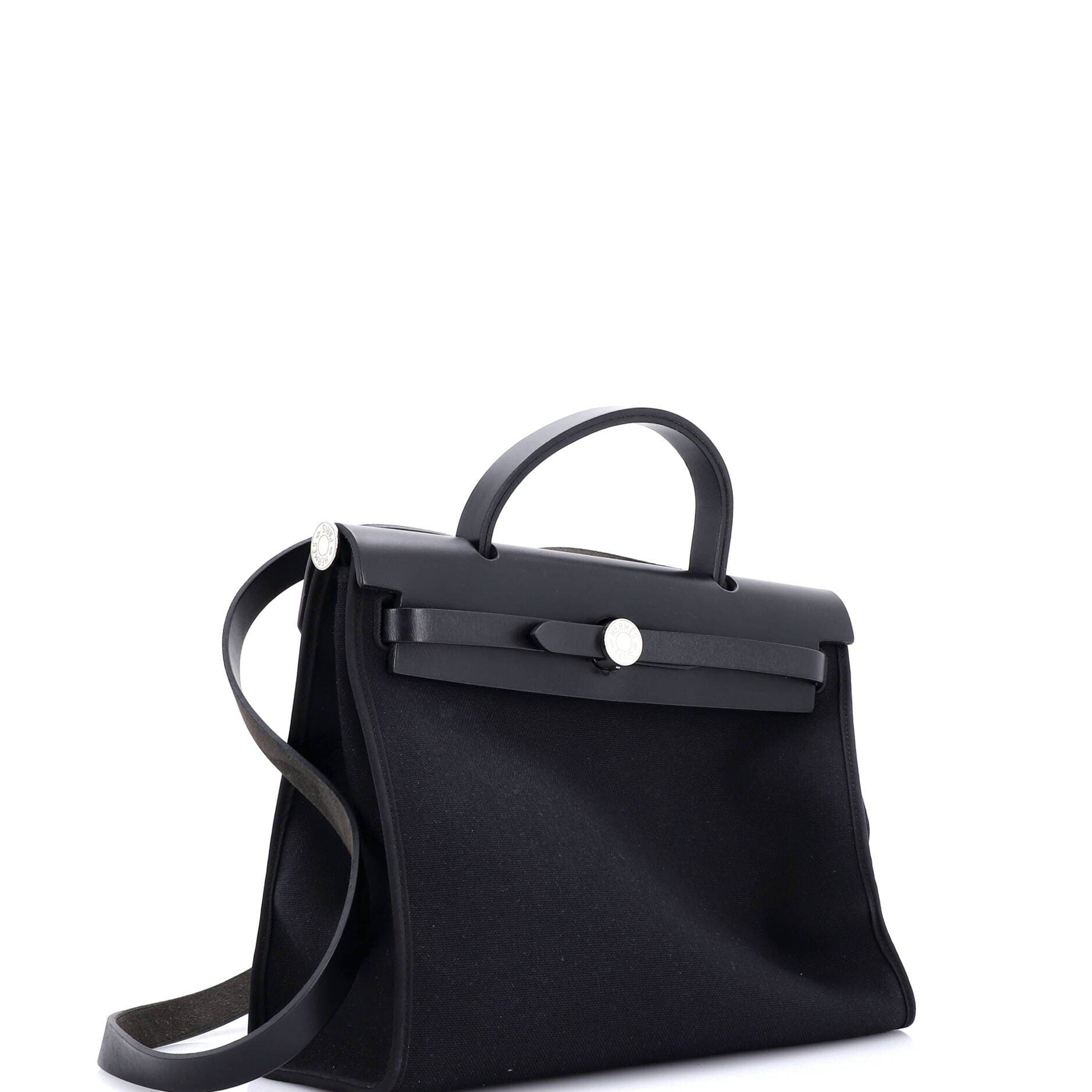 Pre-Owned Hermes Herbag Zip Leather and Toile 31, Alternate, color, 