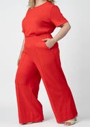 SEE ROSE GO CoolROSE Luxe Wide Leg Pant Plus Size