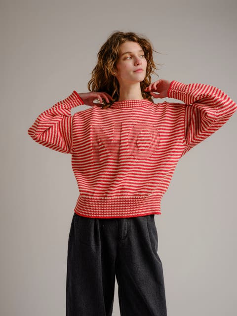 Garter No Pima Cotton Sweater