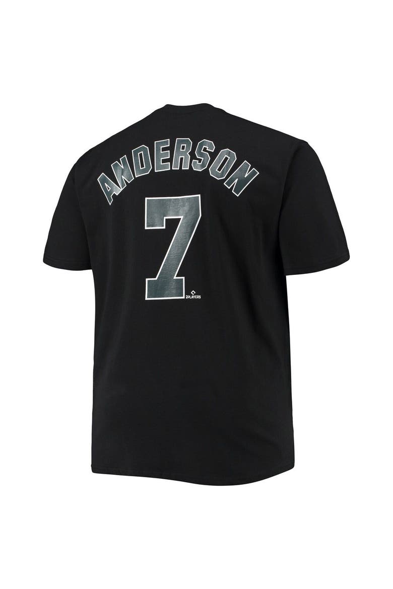 Men's Fanatics Branded Tim Anderson Black Chicago White Sox Big & Tall Logo T-Shirt, Alternate, color, Black