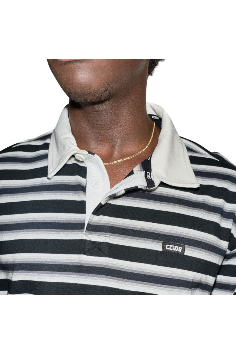 Ombre Stripe Polo, Alternate, color, CONVERSE BLACK MULTI
