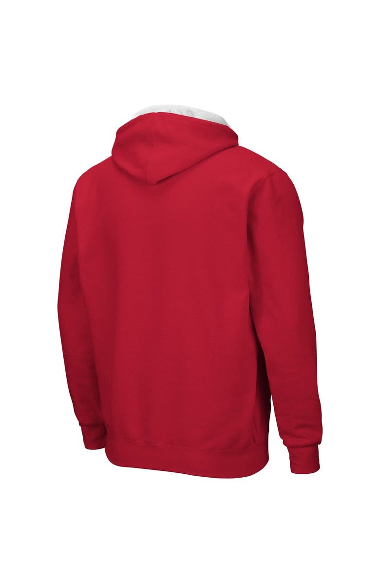 COLOSSEUM Men's Colosseum  Scarlet Nebraska Huskers Arch & Logo 3.0 Full-Zip Hoodie, Alternate, color, Scarlet