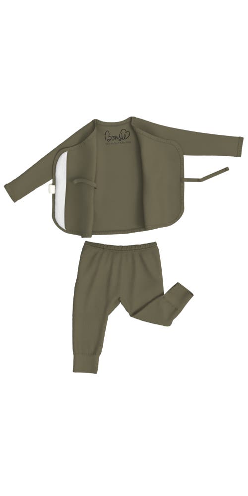 Shop Bonsie Baby Skin To Skin Girl Or Boy, Two Piece In Oliveyou