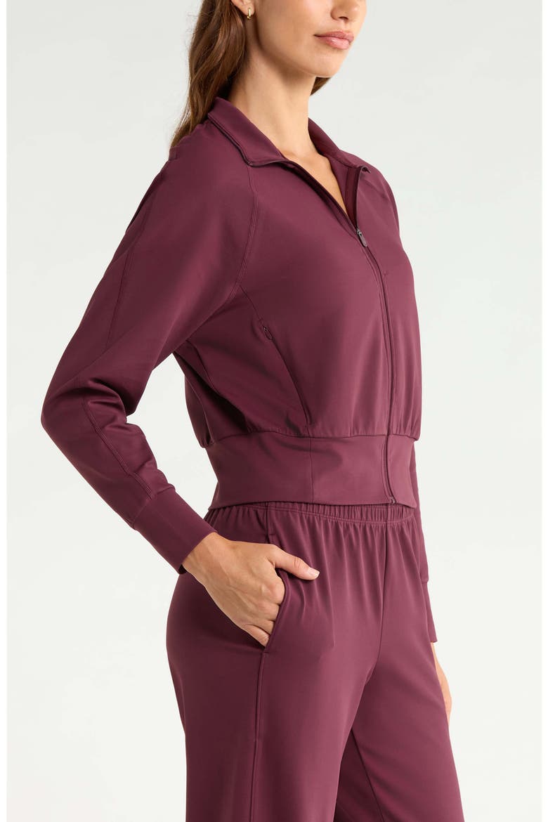 Zen Track Jacket, Alternate, color, BURGUNDY STEM