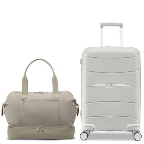 Better Than Basics Drop Bottom Weekender & Outline Pro Carry-On 2-Piece Set