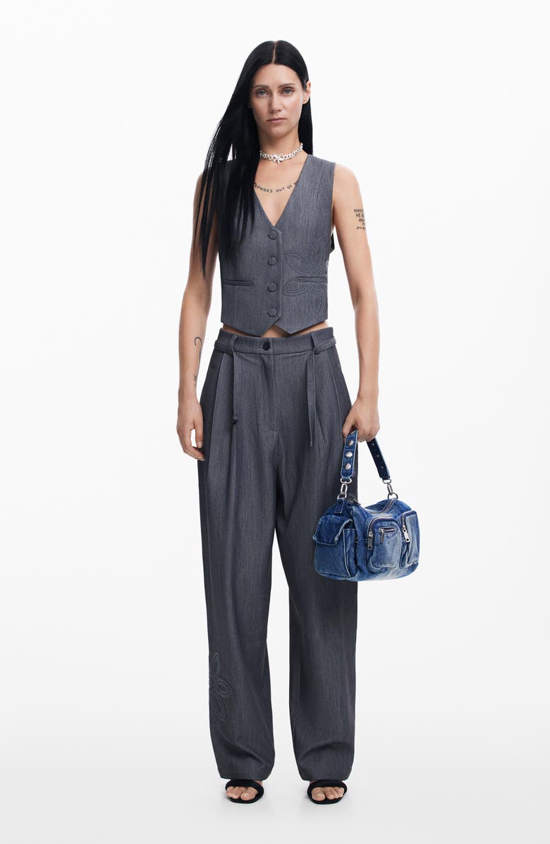 Desigual Bruselas Crop Vest, Alternate, color,