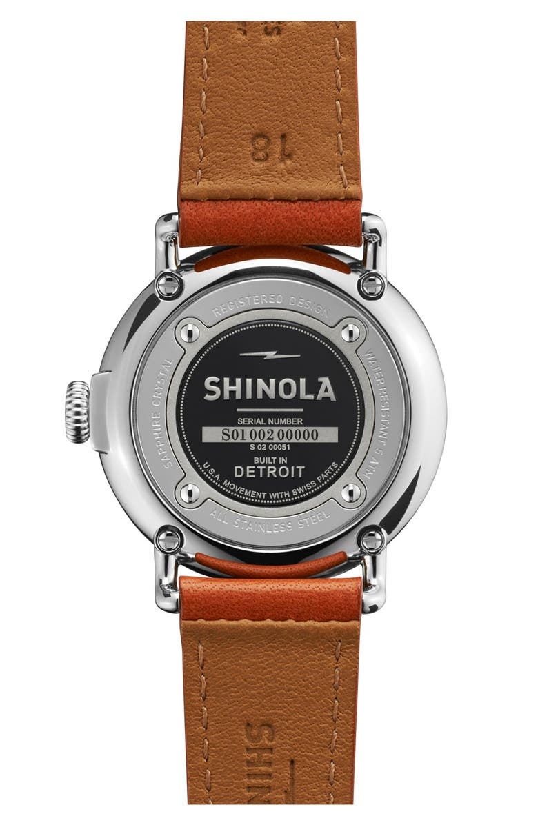 Shinola The Runwell Leather Strap Watch, 36mm, Alternate, color, 