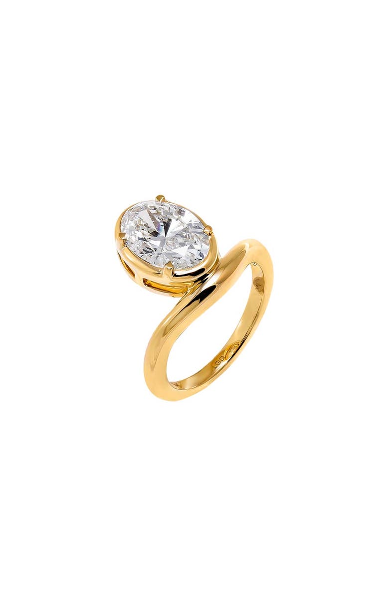 BY ADINA EDEN Lab Grown Diamond Oval Swirled Pinky Ring 14K, Main, color, 14K Gold