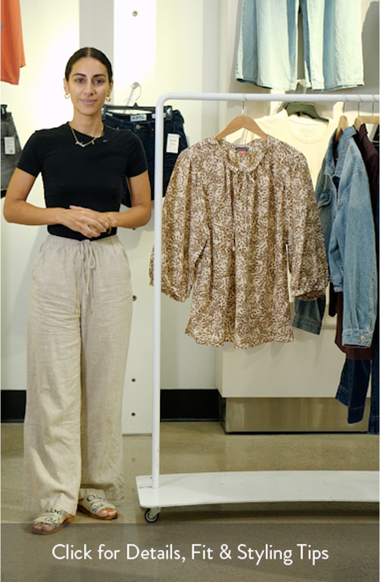 Split Neck Peasant Top, sales video thumbnail